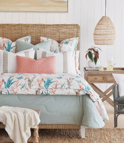 boho coastal bedding