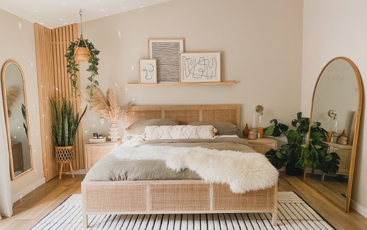 scandinavian style bedroom