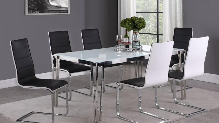 glass dining table set