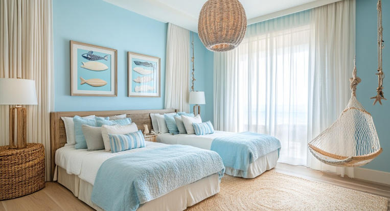 beach theme bedroom decorating ideas
