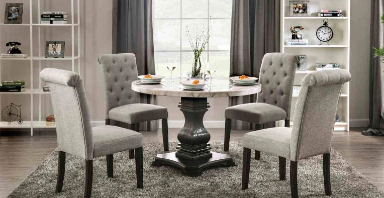 black round dining table