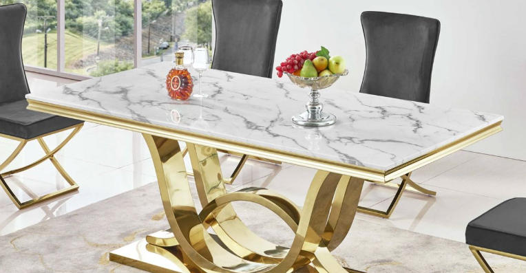 marble top dining table