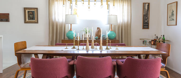 mid century modern dining table