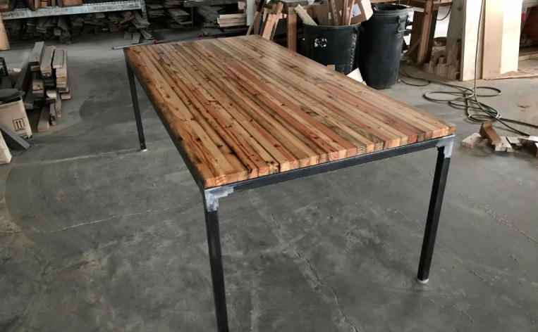 reclaimed wood dining table