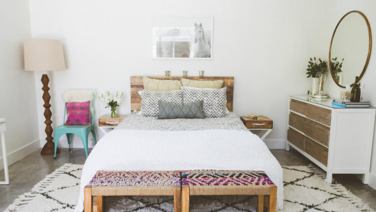 beachy bohemian bedroom