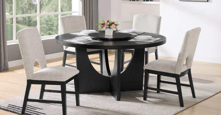 black dining room chairs