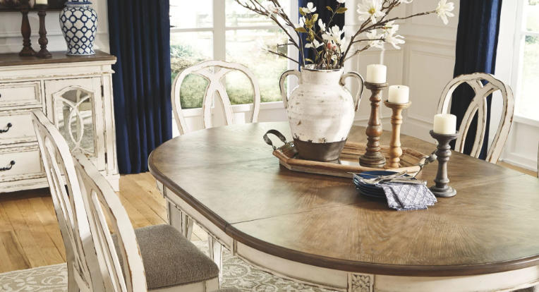oval dining table for 6