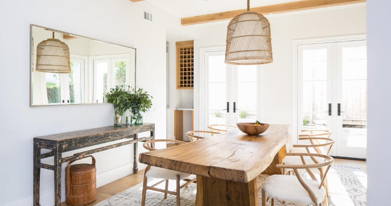 rustic dining table