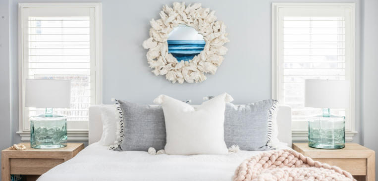 beach inspired master bedroom