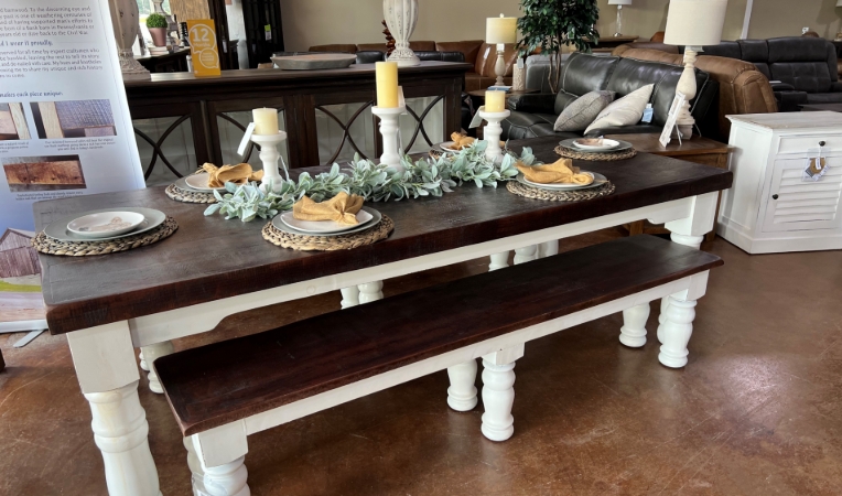 dining benches with backs
