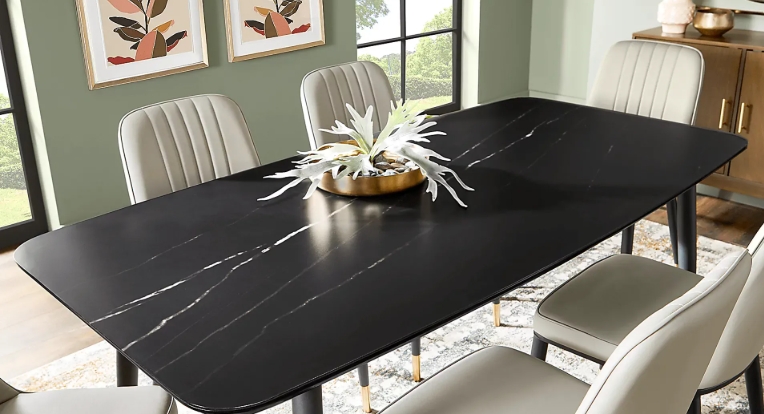 black marble dining table