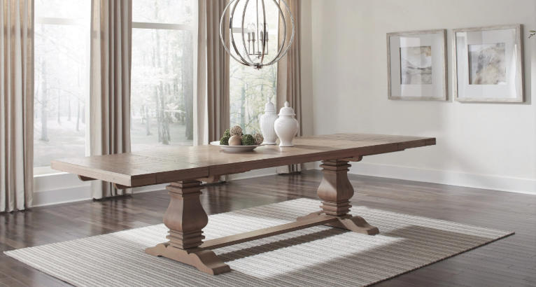 solid oak dining table