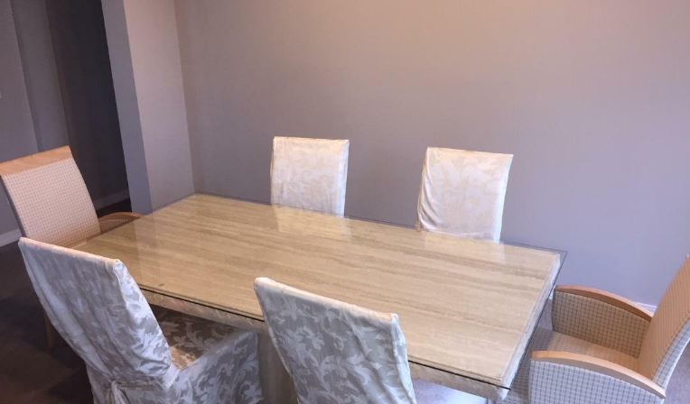 travertine dining table