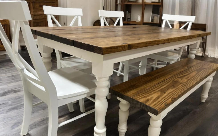 kitchen table with bench