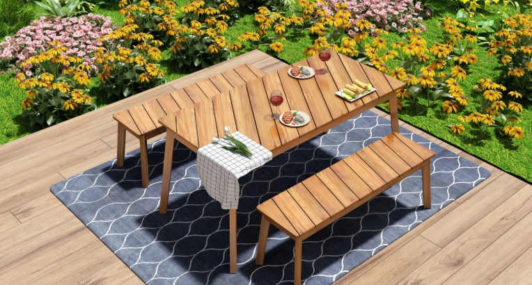 acacia wood dining table