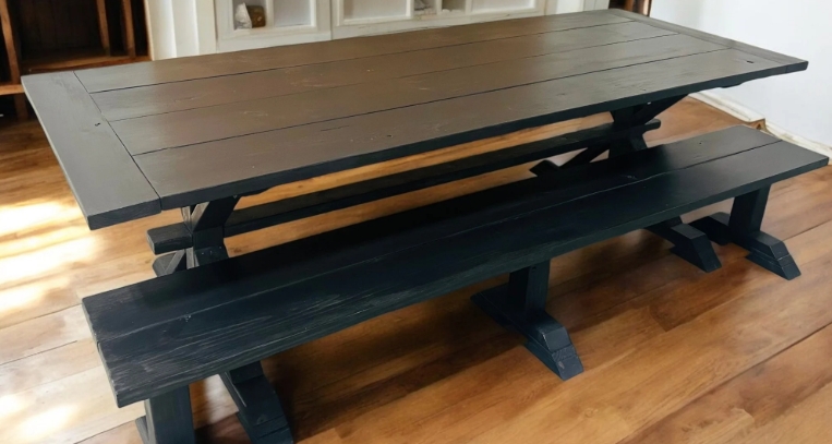 black kitchen table
