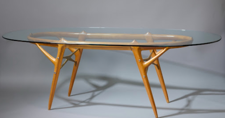 oval glass dining table