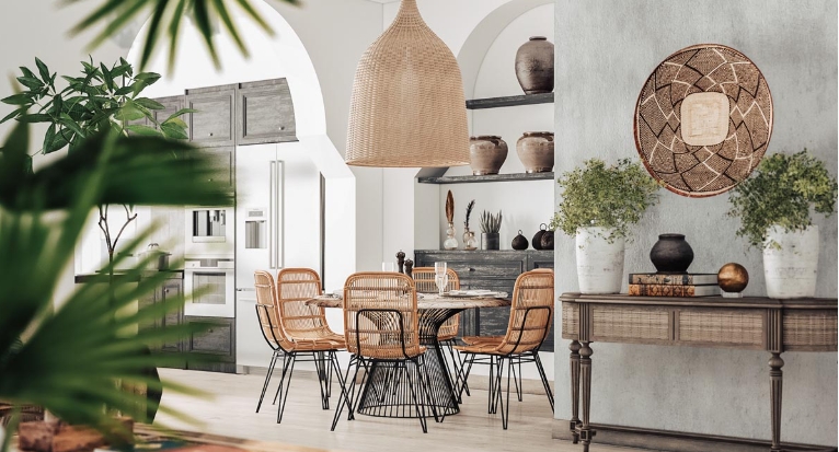 rattan dining table