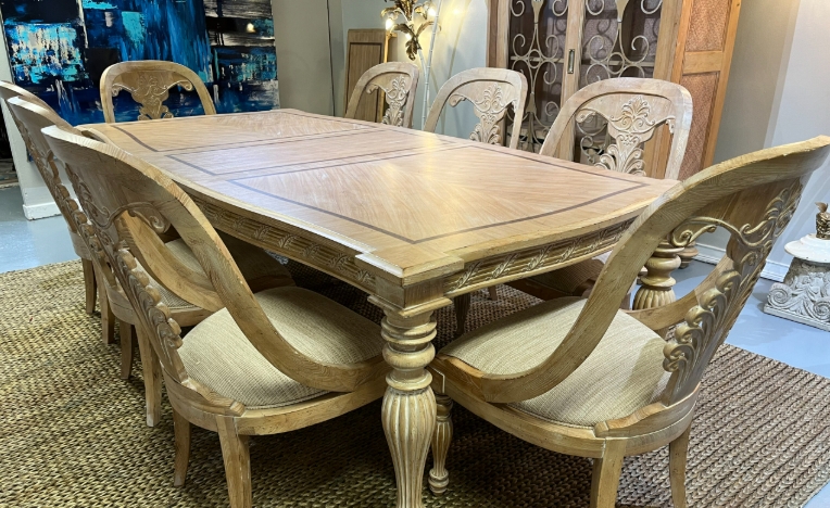 wood dining table set