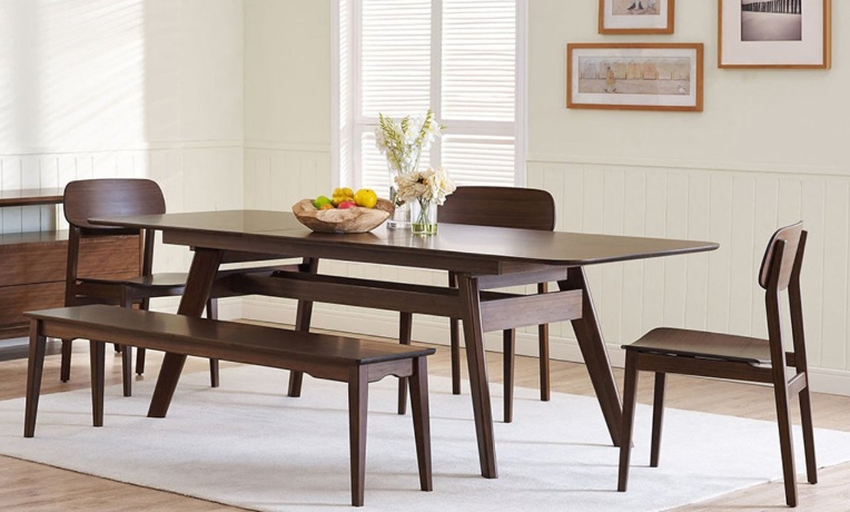 black extendable dining table