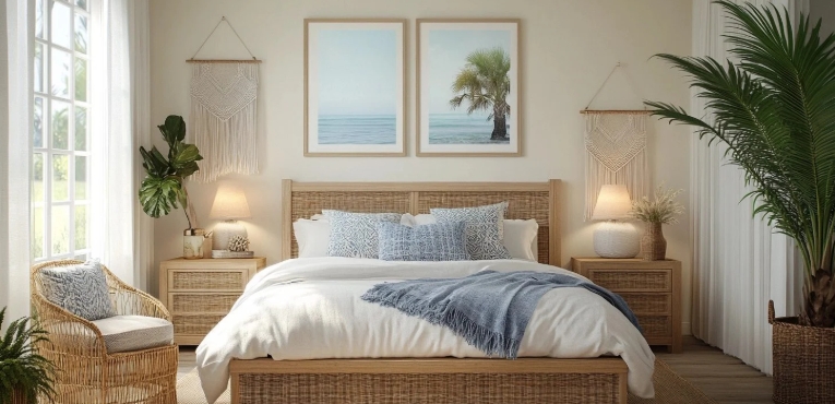 bohemian coastal bedroom