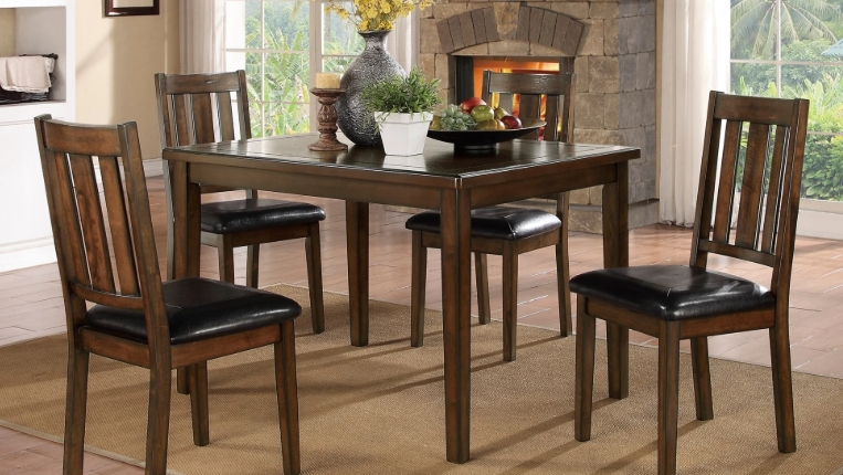 black wood dining table
