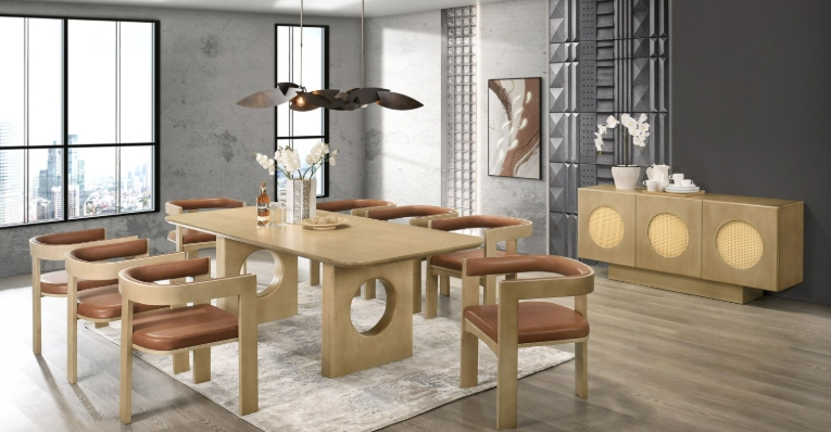 oak dining table and chairs