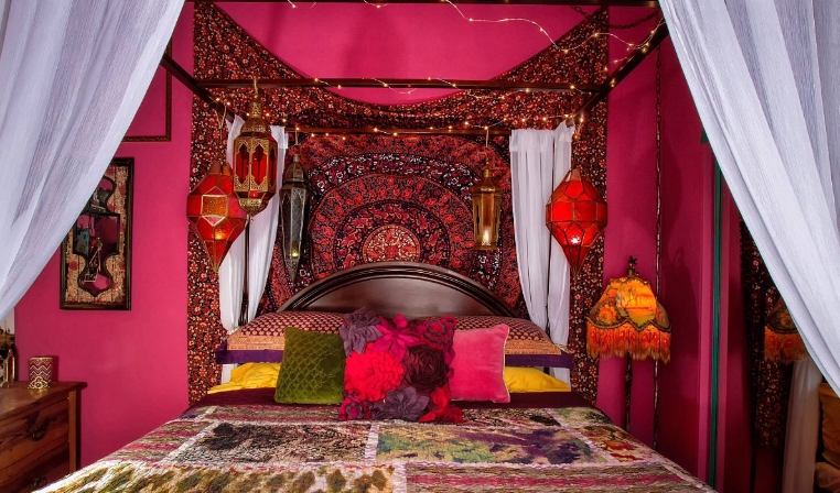 boho beach themed bedroom