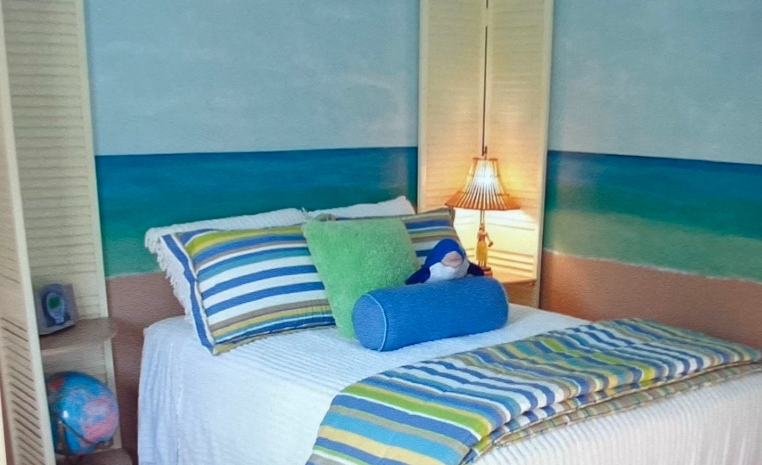 blue beach themed bedroom