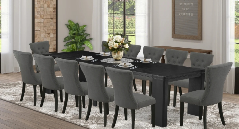 grey dining table