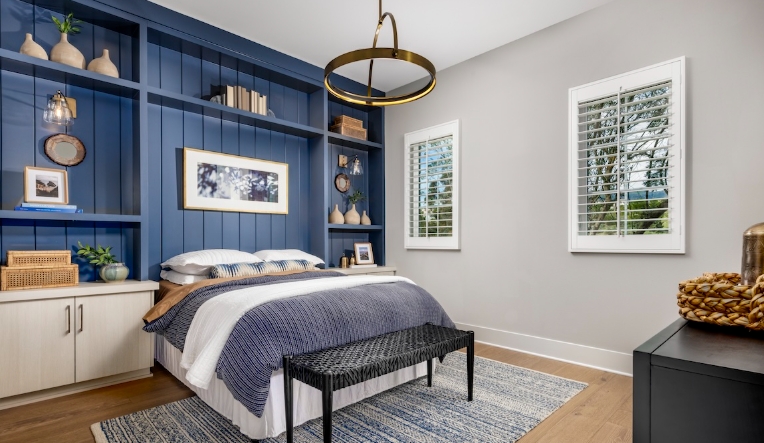 coastal bedroom accent wall