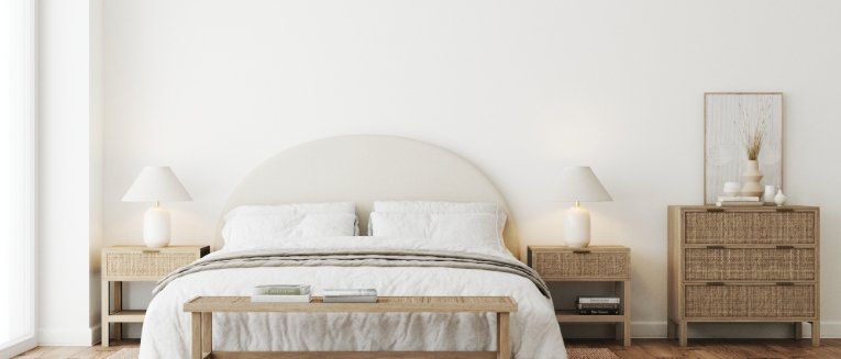contemporary coastal bedroom