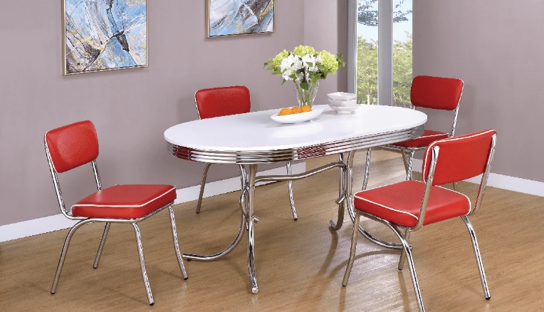 oval dining table for 4