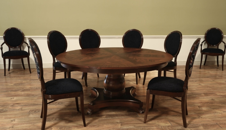 solid wood round dining table