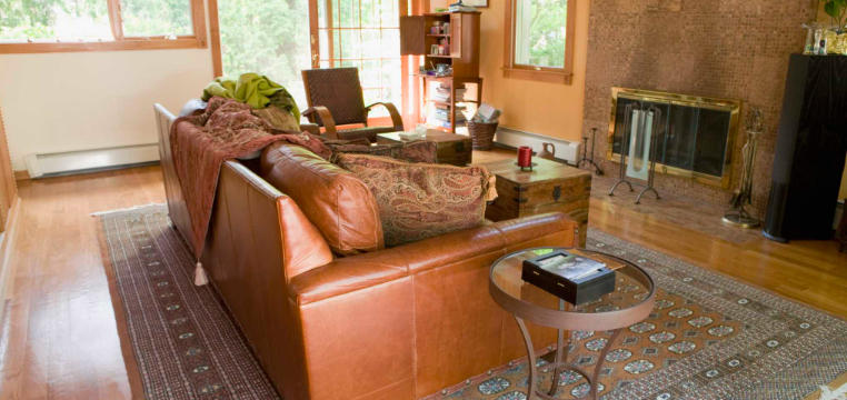 Warm Mahogany Living Room Color Inspiration