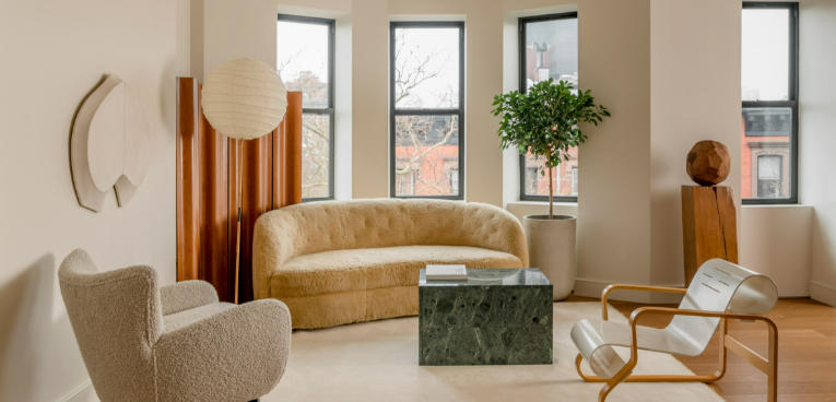 Warm Sunset-Tone Living Room Concepts