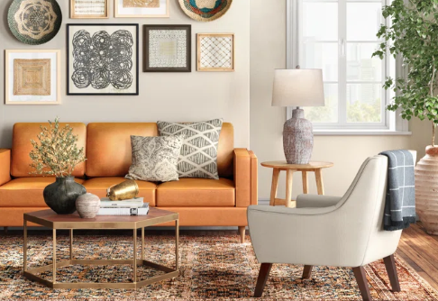 Warm Clay-Tone Living Room Designs