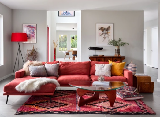 Cozy Brick Red Living Room Color Concepts