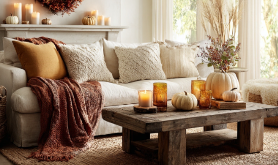 Warm Harvest-Tone Living Room Ideas