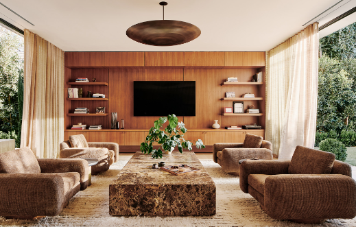 Warm Hazelnut Color Palettes for Living Rooms