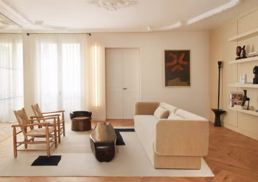 Warm Sand Beige Living Room Theme Ideas