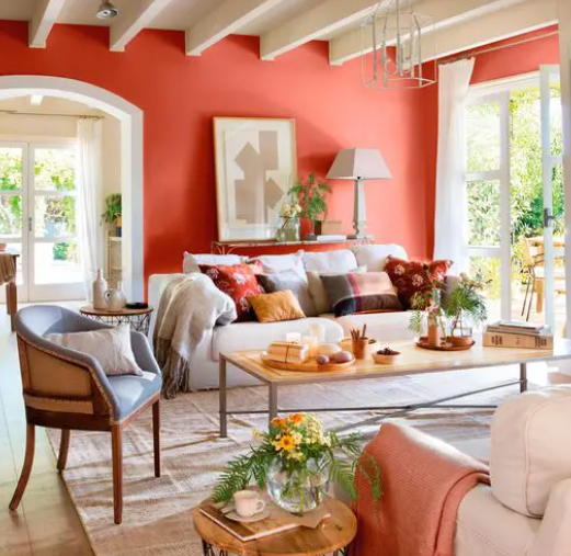 Warm Ochre Accents for a Soft Living Room Feel