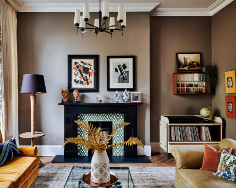 Warm Chocolate Brown Living Room Inspirations