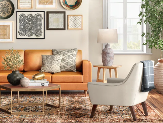 Warm color schemes for small living rooms