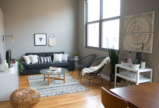 Gray color palettes for small living rooms