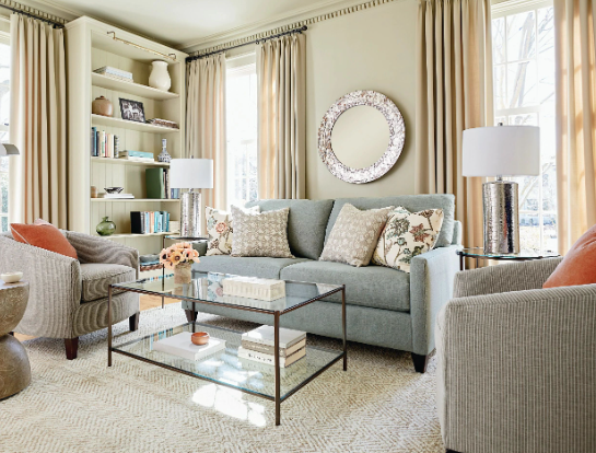 Light color palettes for small living spaces