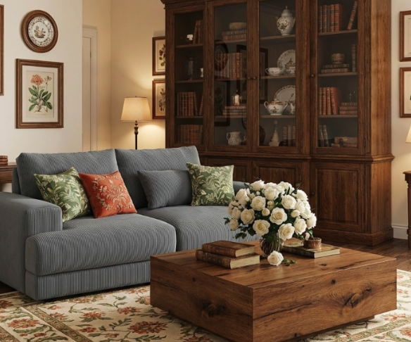 Cushion color combinations for small living rooms