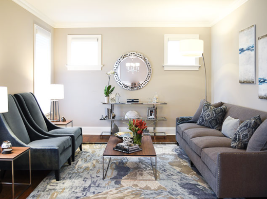 Transitional color schemes for small living rooms