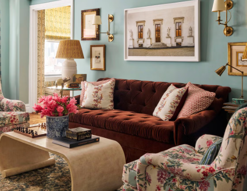 High contrast color schemes for small living rooms